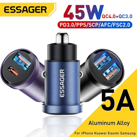 Essager 30W USB Car Charger Fast Charge 4.0 QC PD