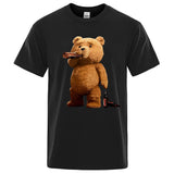 Lovely Ted Bear Drink Beer Poster Funny Printed T-Shirt