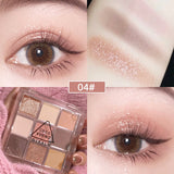 Eyeshadow Palette 9 Color Matte Glitter Long-lasting Waterproof