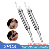 Multifunctional Fast Shrimp Peeler Stainless Steel 6 In 1