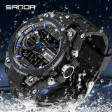 SANDA Multi-Function Sport Digital Watch  Dual Display