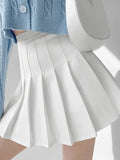 AOSSVIAO  Pleated  Mini Skirts High Waist