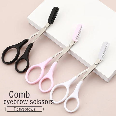 MB Eyebrow Trimmer Scissor with Comb Facial Eyelash Hair Removal