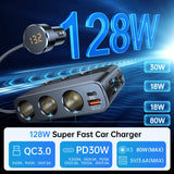 127w 7-in-1 Car Charger Splitter PD30w