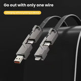 4 in 1 100W Fast Charging USB Type C To USB C / Lighting Cable