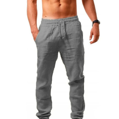 Men's Cotton Linen Long Pants Summer