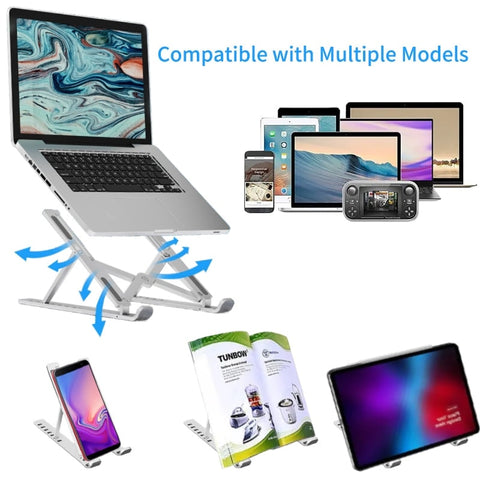 Adjustable Portable Tablet Stand 7 Angle Compatible With 8 TO 15.6 Inch Laptops