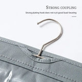 6 Pocket Hanging Handbag Organizer For Wardrobe Closet Gray Waterproof Storage Bag Door Wall Clear Sundry Bag With Hanger Pouch