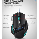 ITLY  Hyperspeed USB Gaming Mouse RGB Backlit Ergonomic Game Mice 7D Esports Wired Mouse