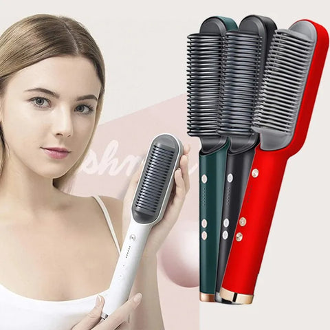 Hair Straightener Professional Quick Heated Electric Hot Comb Hair