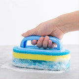 Kitchen Sponge Wipe with Handle Cleaning Brush