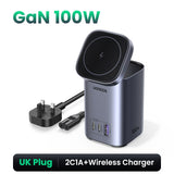 UGREEN GaN 100W Desktop Charger MFi Magnetic Wireless Charger