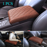 Wave Embroider PU Leather Car Armrest Mat