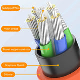 120W 7A Fast charging Type C Cable Rotation Elbow Cable