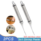 Multifunctional Fast Shrimp Peeler Stainless Steel 6 In 1