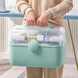 Large Capacity Family Medicine Organizer Box Portable