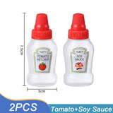 Mini Tomato Ketchup Bottle Portable Sauce Salad Squeeze Bottle