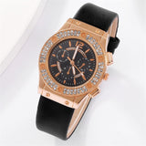 5pcs Set Watches Women Leather Band