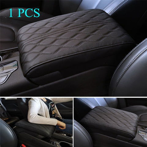 Wave Embroider PU Leather Car Armrest Mat