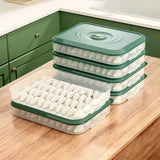 Multilayer Dumpling Box Household Food Egg Frozen Box Wonton Fresh-Keeping Organizers