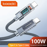 Toocki Type C to Type C Cable 100W PD Display Fast Charging Charger USB C to USB C