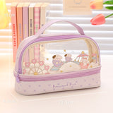 Kawaii Pencil Case Double Layer Large Capacity