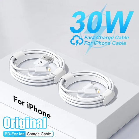 PD 30W For Apple Original USB Cable Fast Charging