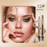 IMAGIC 12-Color Eyeshadow Pencil Glitter Matte Highlighter