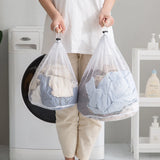 Drawstring Laundry Bag Coarse Net Washing Bags Dirty Clothes Organizer Pouch 4Pcs Set