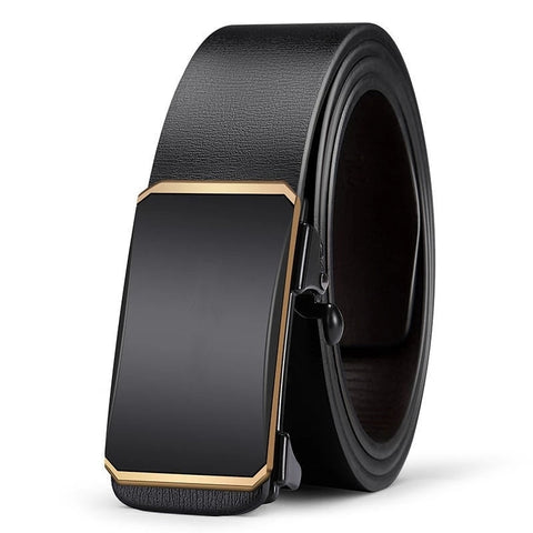 Men Belts Automatic Buckle Belt PU Leather