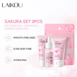 3pcs/set LAIKOU 24K Golden Vitamin C Sakura Skin Care Sets