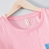 Pink Print Short Sleeve T Shirts Men