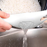 1PC Rice Sieve Spoon Kitchen Drain Colander With Handles Rice Bowl Strainer