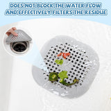 1/2pcs Hair Sink Filter Silicone Anti-blocking Bathtub Stopper