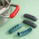 2Pcs Silicone Pan Handle Cover Heat Insulation Assist Handle