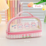 Kawaii Pencil Case Double Layer Large Capacity