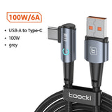 Toocki USB Type C to Type C Cable 90 Degree Angle