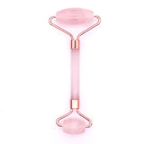 Pink Rose Quartz Jade Massager Roller Gouache Scraper Set