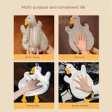 Cartoon Goose Hand Towel Kitchen Bathroom and Toilet Hand Towel Hanging Type with Super Water Absorption Quick Drying It Is Hard