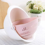 Removable Double Layer Household Rotating Washing Basket