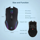 2.4G Wireless Mouse Type-C   Silent Click Mice Rechargeable