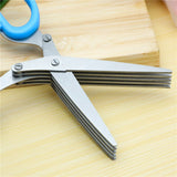 Multifunctional Muti Layers Stainless Steel Knives Kitchen Scissors