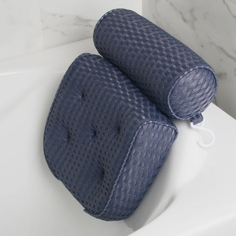 Bath Pillow for Bathtub Support Neck,Head and Back with Non-Slip Suction Cups air mesh Bathtub Pillow