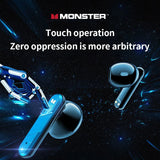 Monster XKT09 Wireless Bluetooth 5.2 Earphones TWS  Bass Sound Music