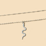 Retro Snake Pendant Necklace Punk Neck Chain For Women