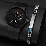 2pcs Set Fashion Mens Watches