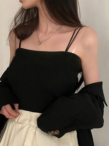 Women Halter Crop Tops Summer Sleeveless Camis Backless Strap