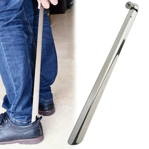 Stainless Steel Shoes Lifter Spoon Durable Tool Wearing Long Handle Pull