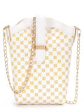 Fashion Plaid Polka Dot Print Single Shoulder Bag