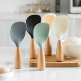 1Pcs Silicone Spoon Non-stick Cooking Spoon Anti-scalding